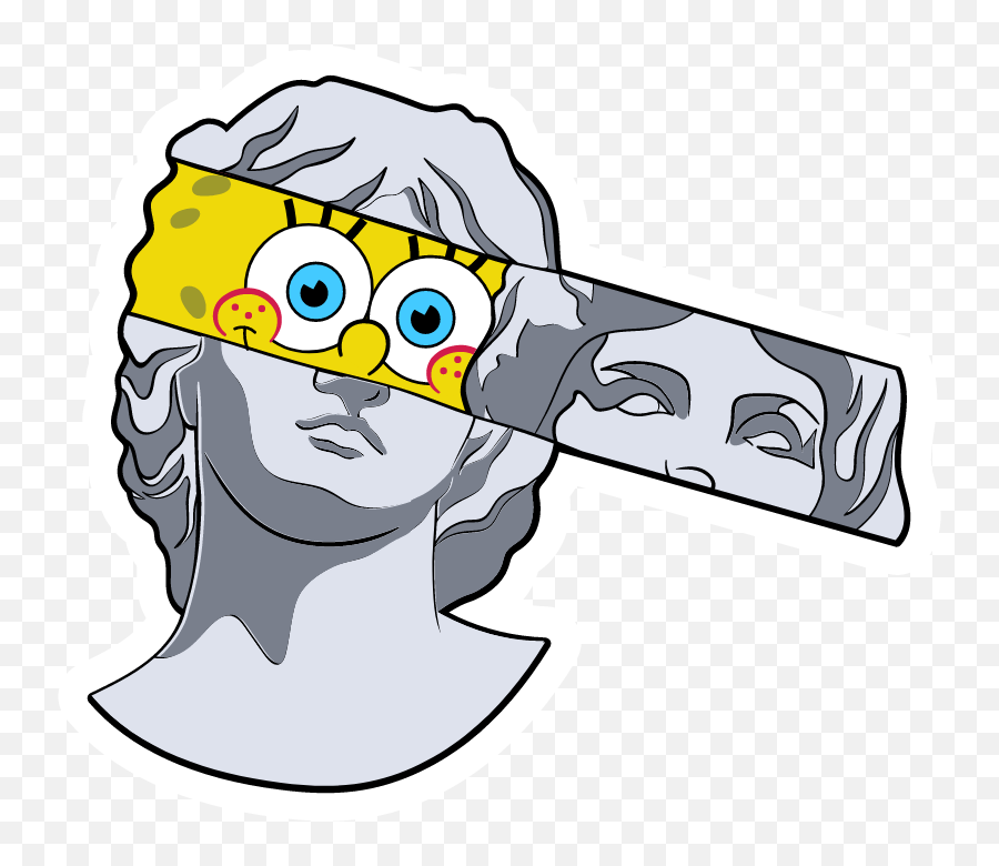 Spongebob Greek Statue Sticker - Spongebob Greek Statue Emoji,Statue Emoji