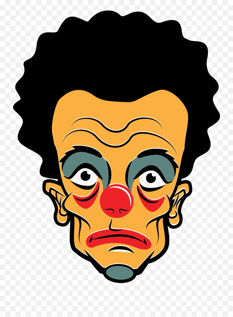 Clown Face Clipart - Hair Design Emoji,Black Clown Emoji