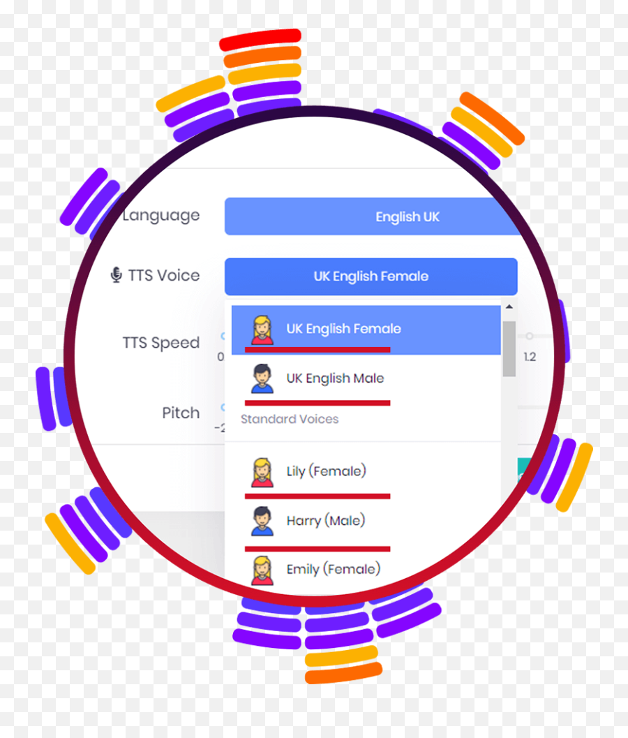 Text - Tospeech Tts A Text To Speech Voice Reader Voicely Equalizer Circle Coloured Emoji,How To Add Emotion To Your Voice