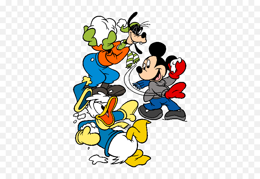 The Next Web - Mickey Goofy And Donald Snowball Fight Emoji,Animated Snowball Fight Emoticon