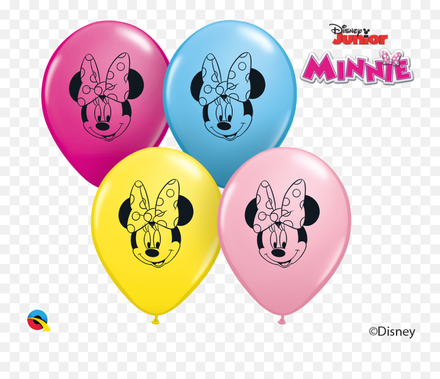 5 Minnie Mouse Face Latex Balloons 100 Per Bag Bargain - Balloon Emoji,Justice Emoji Unicorn