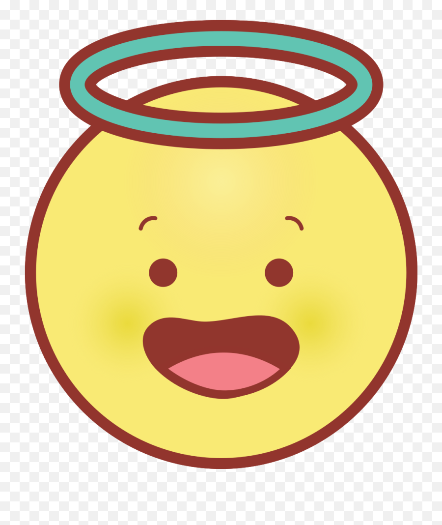 Free Emoji Face Circle Angel Png With - Angel Circulo,Angel Emoji