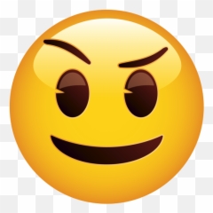 Face With A Daring Smile - Wide Grin Emoji,Mischievous Smile Emoticon