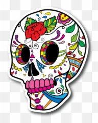 Sugar Skull Transparent Background Emoji,Sugar Skull Emoji