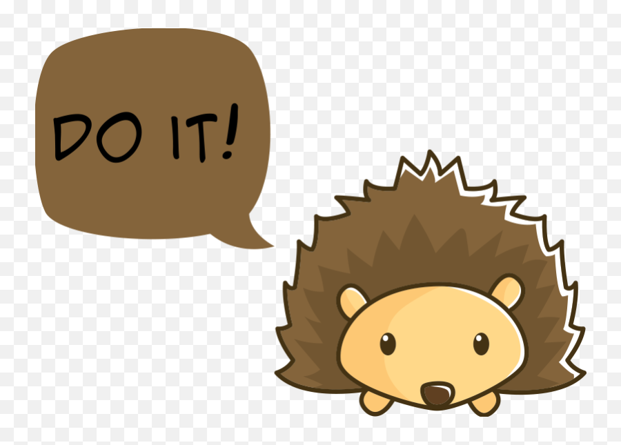 Do It Animal Laptop Sticker - Hedgehog Emoji,Hedgehog Emoji Apple