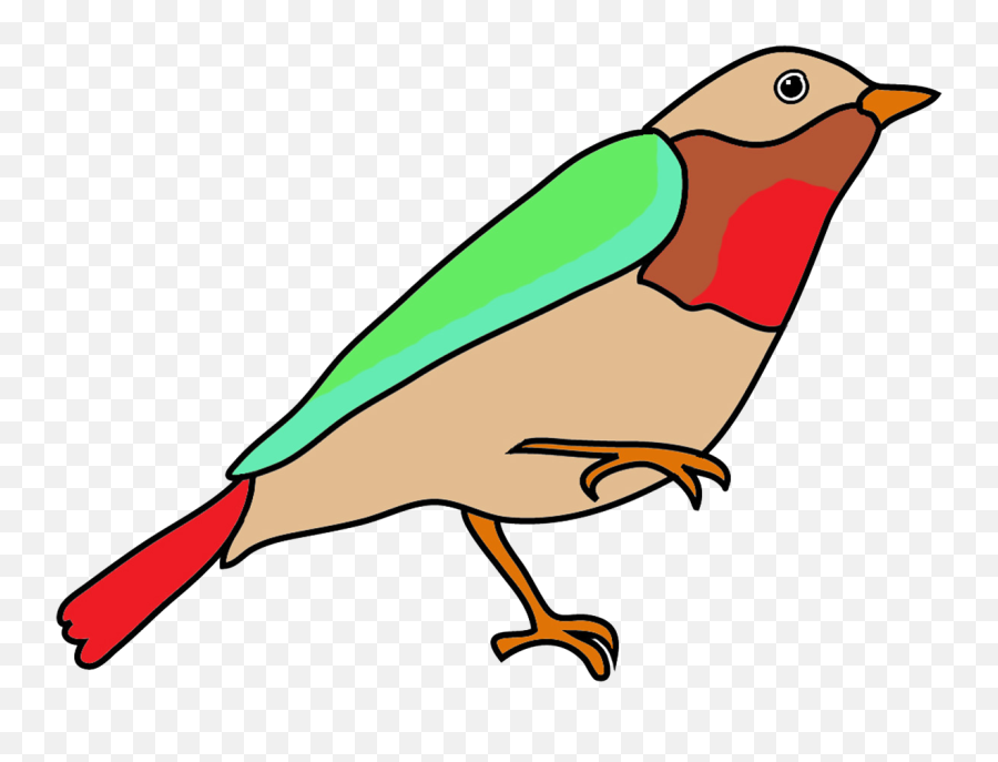 Clipart Bird Sketch Clipart Bird Sketch Transparent Free - Drawing Bird With Colorful Emoji,Flying Bird Emoji