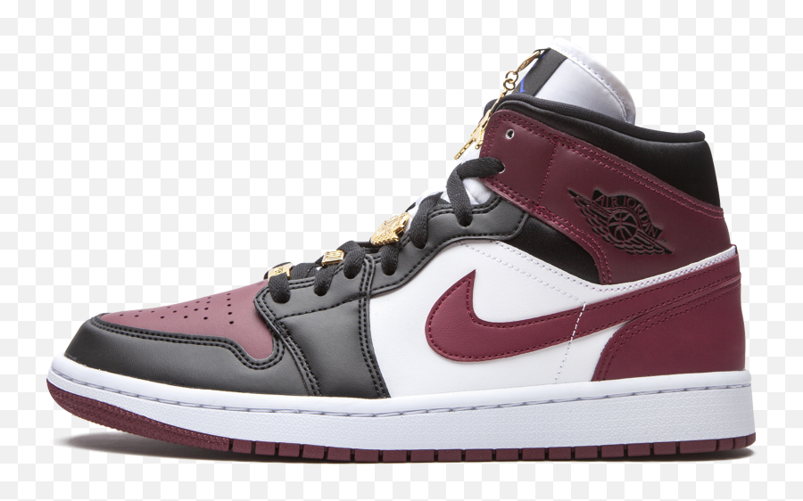 Air Jordan 1 Mid Se Black Dark Beetroot - Air Jordan 1 Mid Se Gold Pendants Emoji,Emotion Dark La Maison Review