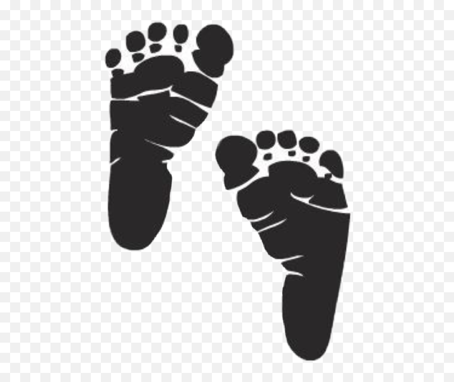 Baby Babyfeet Silhouette Sticker - Baby Footprint Clip Art Emoji,Baby Feet Emoji