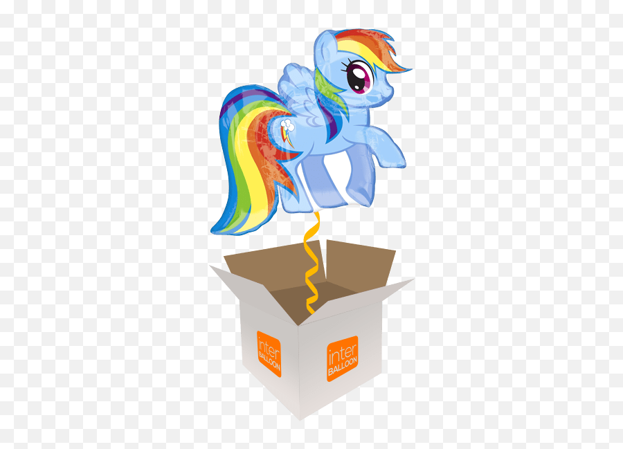 Reading Helium Balloon Delivery In A Box Send Balloons To - Ballon My Little Pony Emoji,My Little Pony Rainbow Dash Emoticons