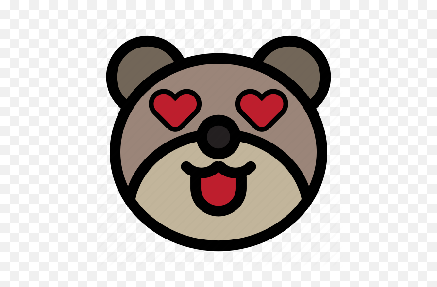 Bear Emoji Emoticon Fall In Love Kawaii Icon - Download On Iconfinder Happy,Care Bear Emoji