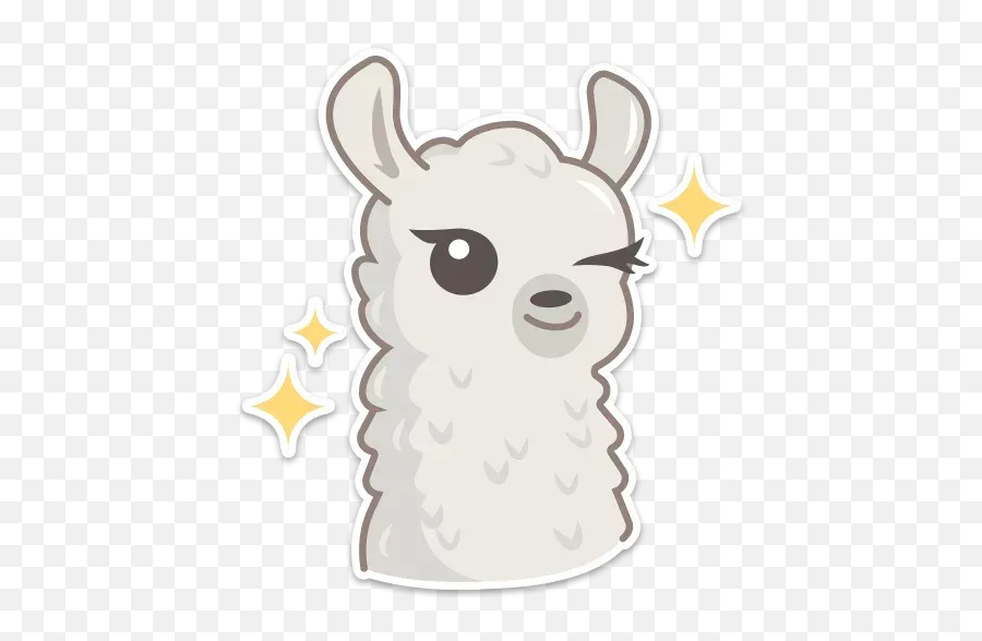 Cute Lama Sticker Pack - Stickers Cloud Emoji,Clip Art Llama Emotions