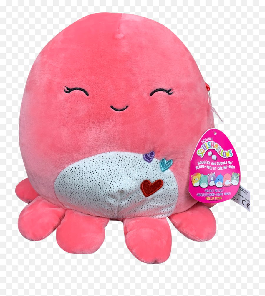 Pink Octopus Squishmallow With Hearts - Mini Squishable Soft Emoji,Emoji Pillows On Amazon