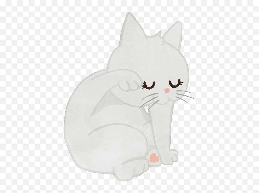 Cats Scratching Its Face With Front Leg - Cute2u A Free Emoji,Turkey Leg Emoji