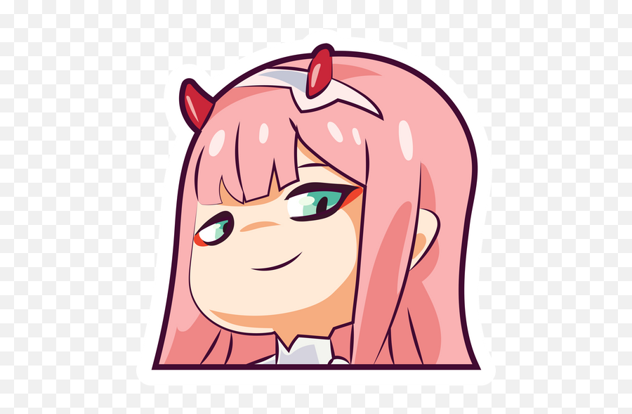 Darli Fra Zero Two Gazing Sticker - Sticker Mania Emoji,Zoro Emoji