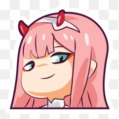 Darli Fra Zero Two Gazing Sticker - Sticker Mania Emoji,Zoro Emoji