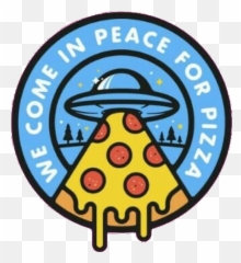 Pizza Alien Ufo Tumblr Aesthetic - Pizza Logo Emoji,Alien Emoji Patch