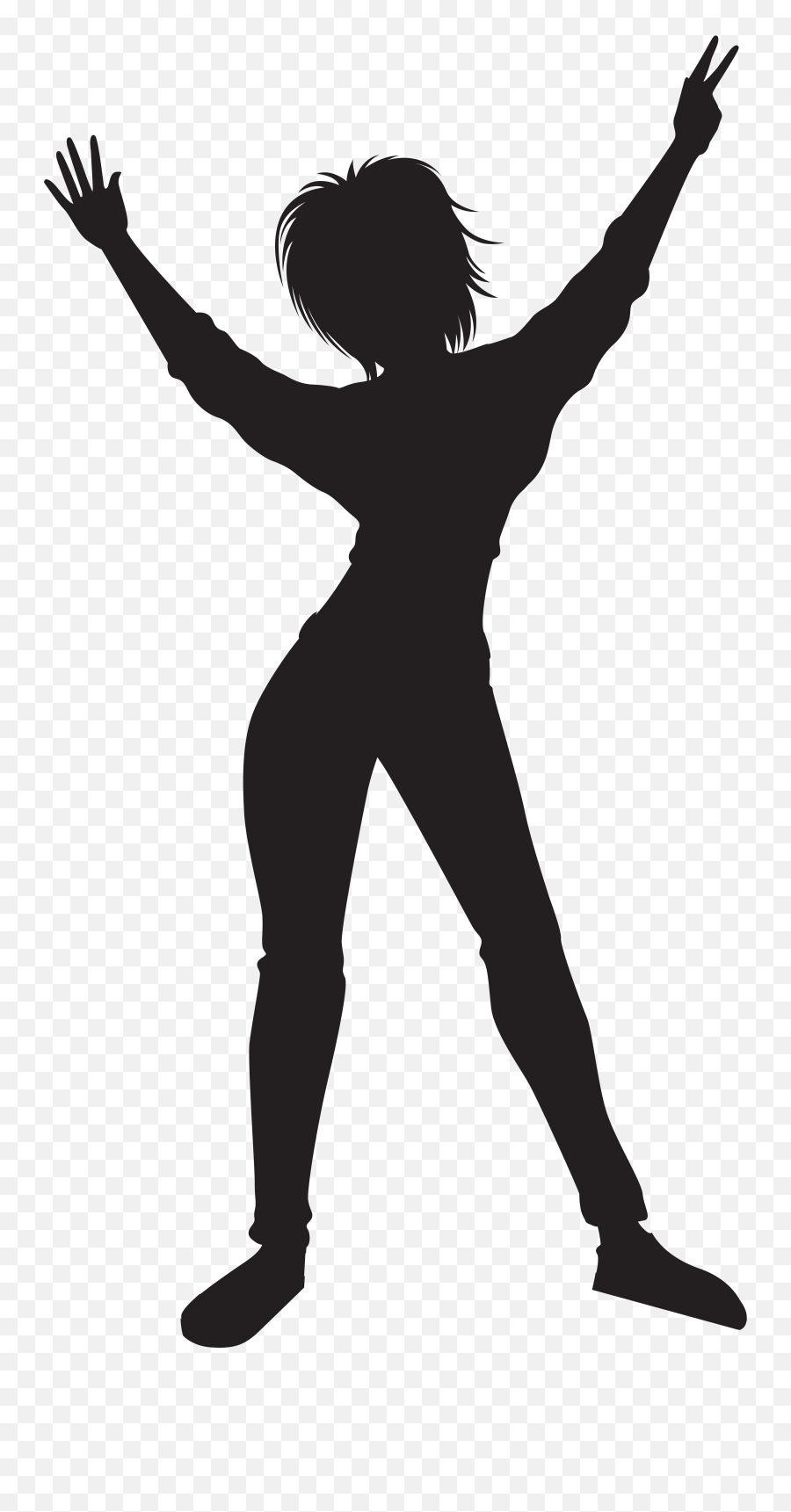Girls Clipart Dancing Girls Dancing Transparent Free For - Girl Silhouette Dancing Emoji,Dancing Girl Emoji Pin