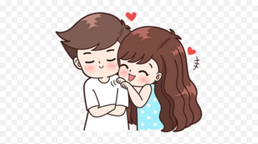 Sticker Maker - Boobib Cute Couple 1 Cartoon Sweet Cute Couple Emoji,Couple Emoji Transparent