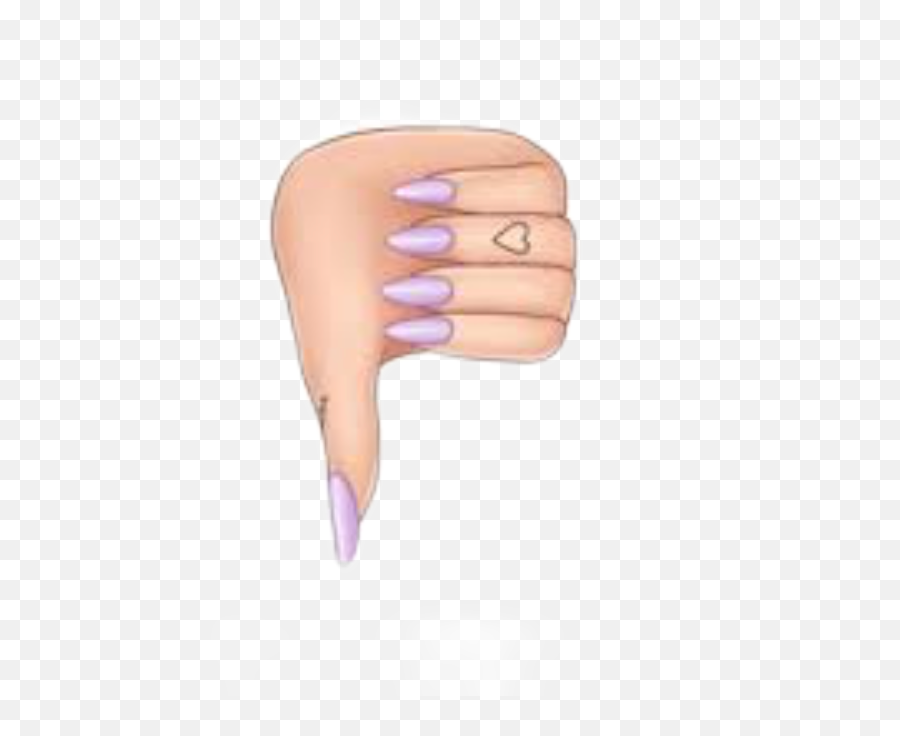 Thumbsdown Arimoji Ari Sticker - Gel Nails Emoji,Ariana Grande White Heart Emoji