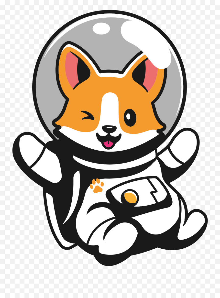 Anime Corgi Astronaut Illustration Wall Art - Lambang Riyadlul Jannah Emoji,Corgi Emoji