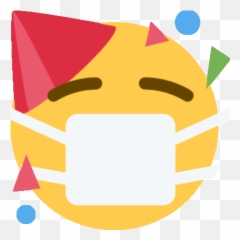 Emojimashupbot Hashtag On Twitter - Mask Emoji With Party Hat,Moss Emoji
