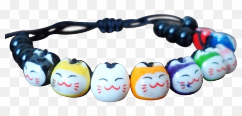 2020 Valentineu0027s Day Japanese New 9 Cat Lovely Cute Ceramic Lucky Cat Maneki Neko Fortune Bracelet Bangle Charm Birthday Gifts - Happy Emoji,Japanese Emoticon Cat Ball