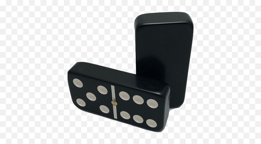 Black Double 6 Dominoes With Spinners Emoji,Double Six Dominoe Emoticon
