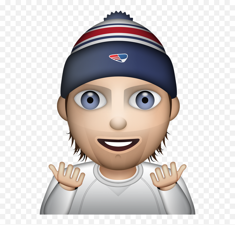 Tom Brady Emoji - High Five Tom Brady Sticker By Emoji With Big Forehead,Cupcake+truck Emoji