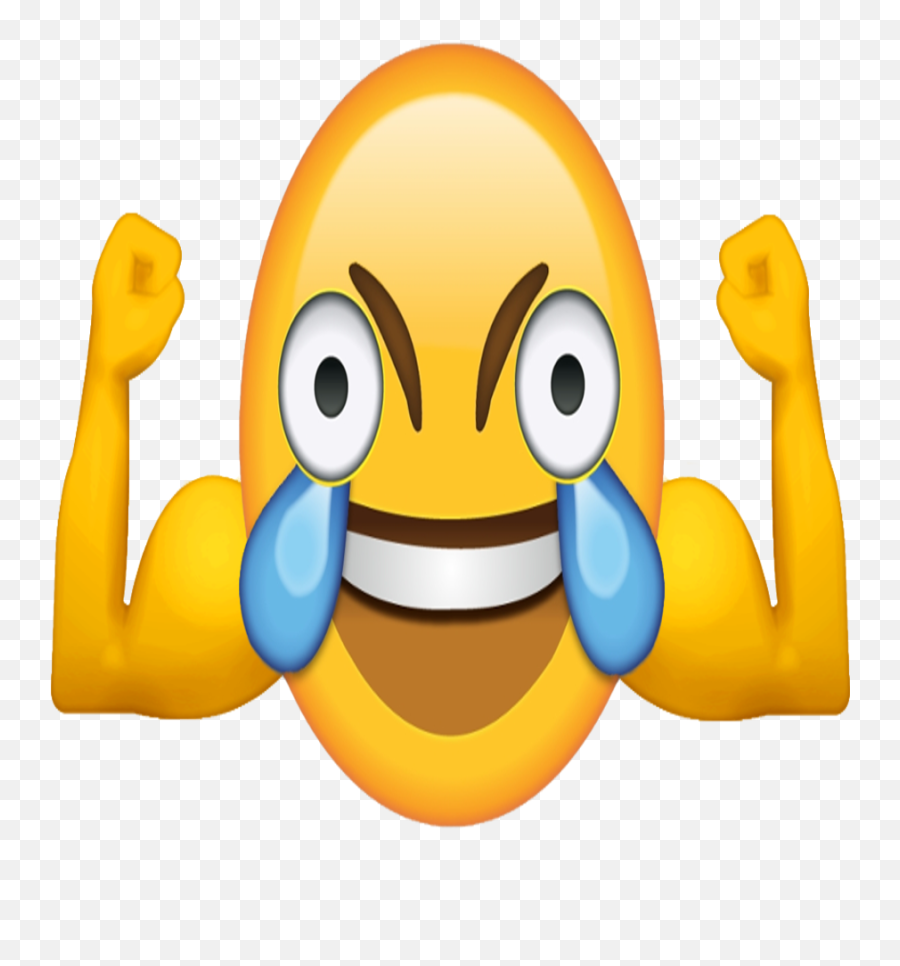 Buffed Aggressive Crying Laughing Emoji - Aggressive Laughing Emoji,Laugh Cry Emoji