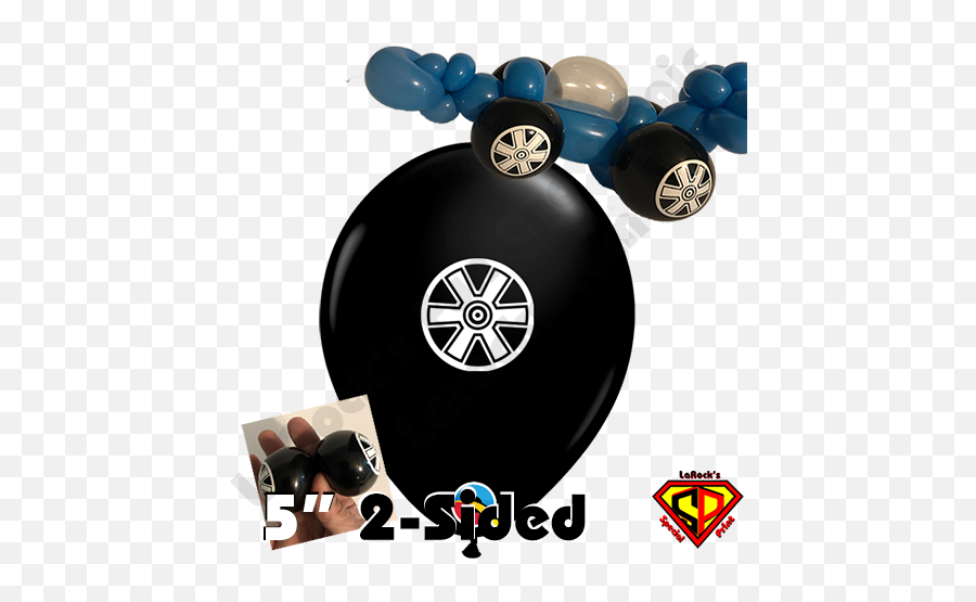 5 Inch Round Double Wheels 2 - Sided Print Balloon Qualatex 100ct By Dylan Rowe Dot Emoji,Emoticons Shape Balloon 33631