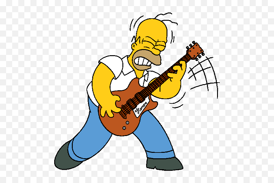 Free Simpsons Cliparts Download Free Simpsons Cliparts Png - Homer Simpson Guitar Png Emoji,Simpsons Tapped Out Wiki Homer Emoticons