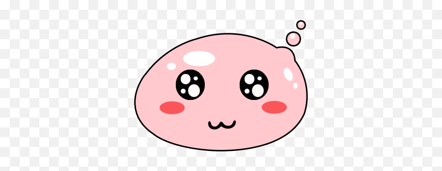 Pink Min Sticker - Dot Emoji,Poring Emoticon Emojis