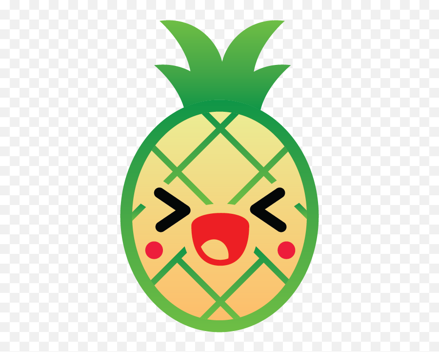 Kawaii Fruits And Pens - Outline Tennis Racket Clipart Emoji,Pineapple Pen Emoticon
