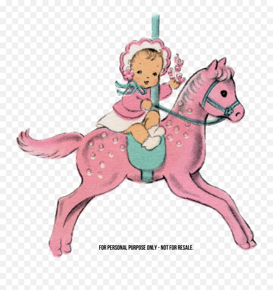 Clip Art Of Baby - Baby On Horses Clipart Emoji,Horse Emotions Printable Encyclopedia