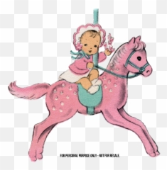 Clip Art Of Baby - Baby On Horses Clipart Emoji,Horse Emotions Printable Encyclopedia