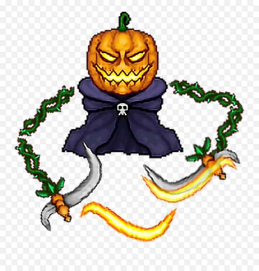Terraria Pumpkin Moon Boss Clipart - Pumpking Terraria Emoji,Tareria Emojis