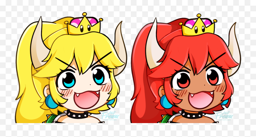 Lol Face Png - Fream On Twitter Bowsette Chibi Face Bowsette Profile Emoji,Weasel Emoji