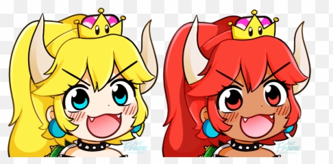 Lol Face Png - Fream On Twitter Bowsette Chibi Face Bowsette Profile Emoji,Weasel Emoji