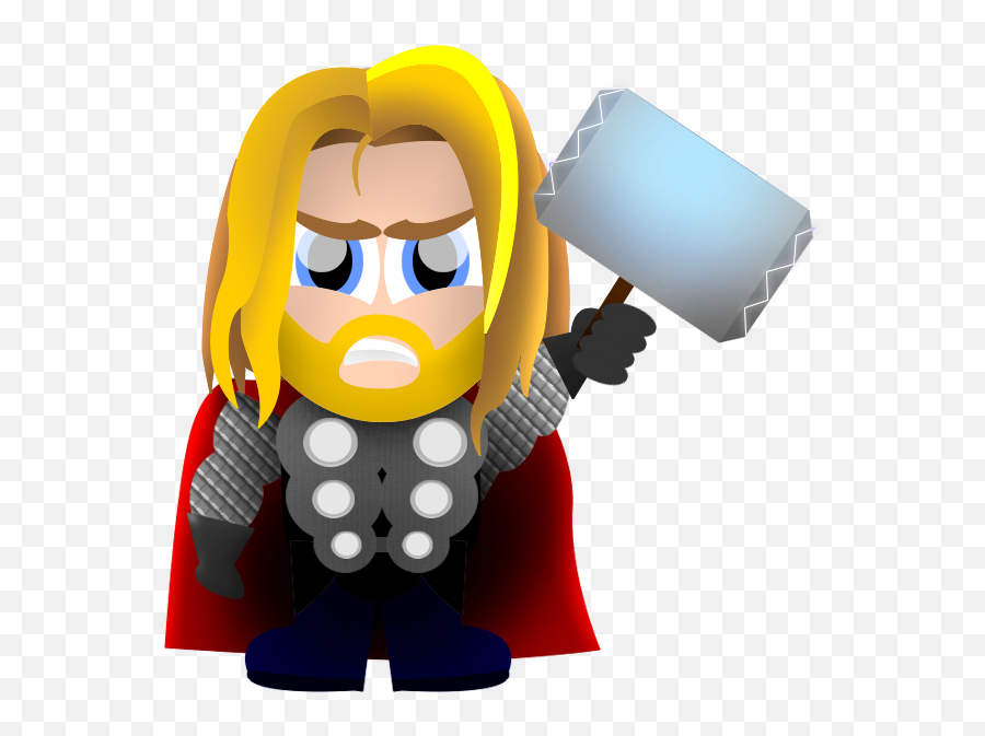 Thor Clipart Cartoon Pencil And In - Thor Clip Art Emoji,Mjolnir Emoji