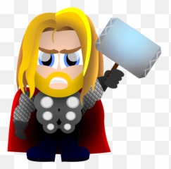 Thor Clipart Cartoon Pencil And In - Thor Clip Art Emoji,Mjolnir Emoji