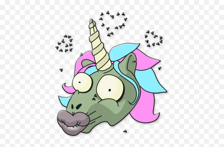 Zombie Unicorn Stickers For Whatsapp - Fictional Character Emoji,Unicorn Emojis For Android