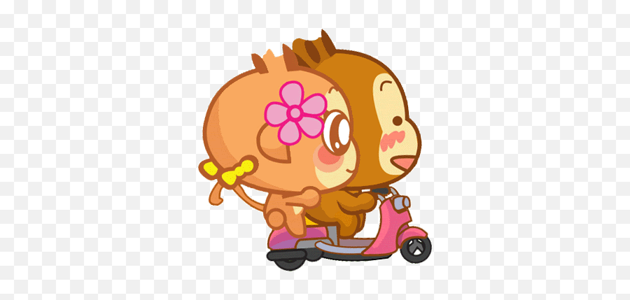 Yoyocici Monkey Couple Gif - Yoyo Cici Gif Emoji,Yoyo Emoticon