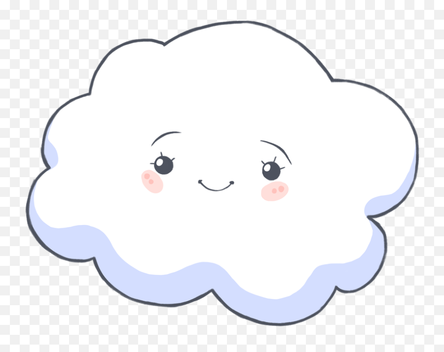 Cloud Clipart Face Cloud Face - Cartoon Cloud With Face Emoji,Cloud Emoji Transparent
