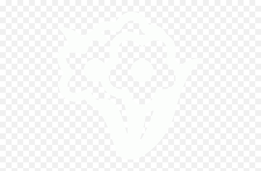 White Bunch Flowers Icon - Party Emoji,Flower Vs Footprints Skull Emoji