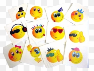 Single Smiley Tattoo - Happy Emoji,Emoji Drawstring Bags