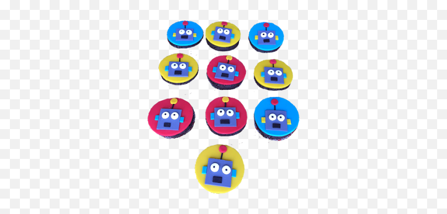 Fondant Cupcakes - Dot Emoji,Emoji Fondant
