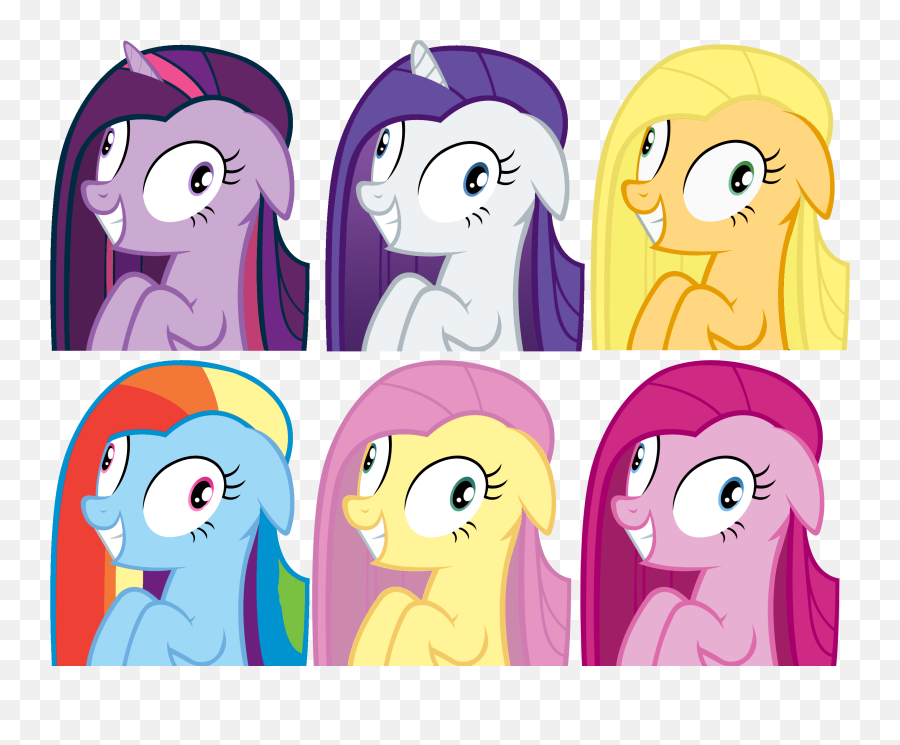 Friendship Is Magic - Rarity Long Straight Hair Emoji,Cartoon Horse Faces Emotion