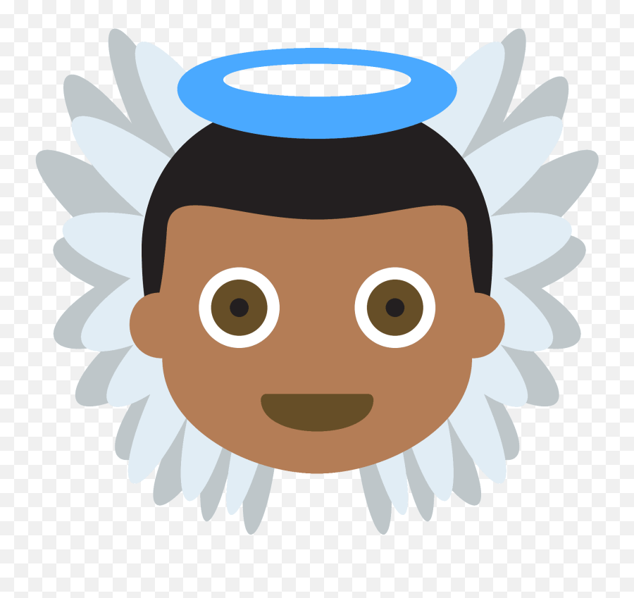 Baby Angel Emoji Clipart - Transparent Single Emoji Angel,Angel Emoji