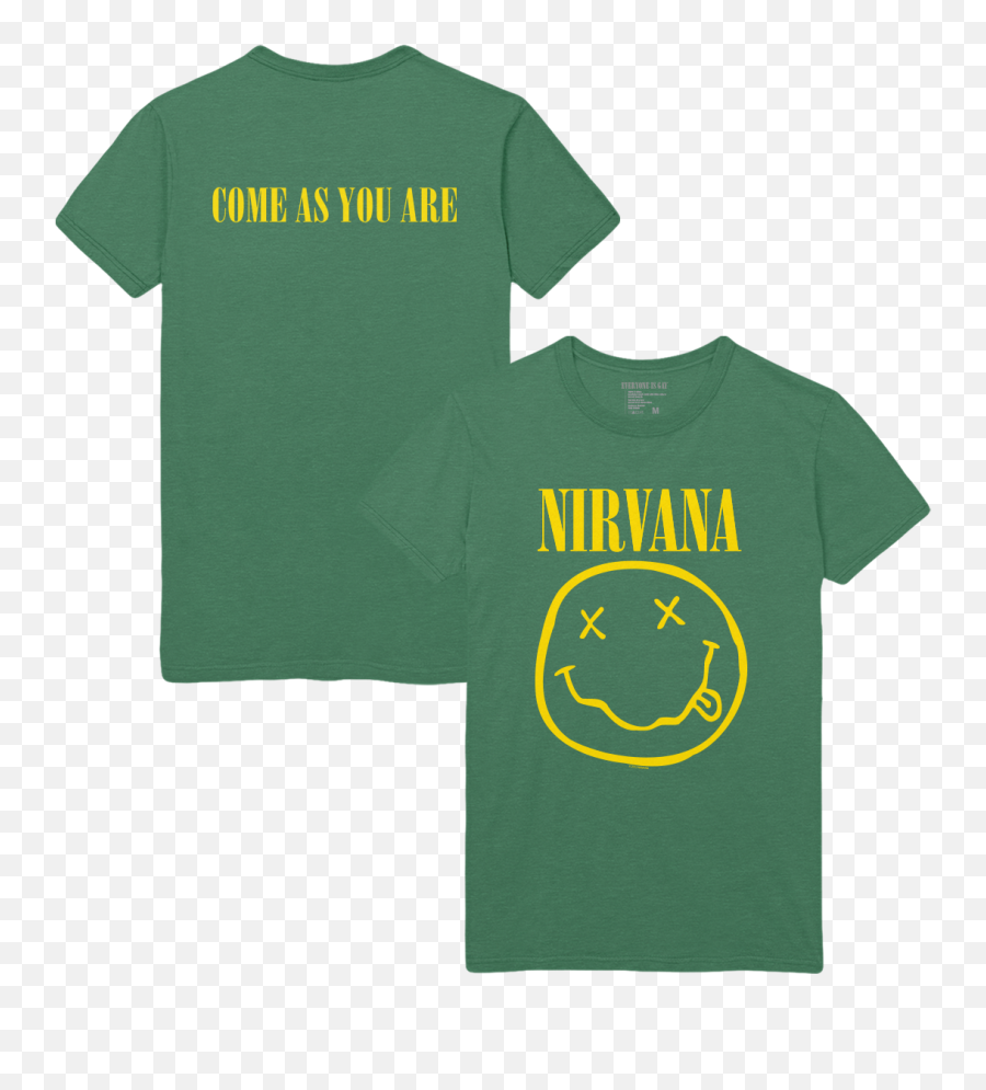 Come As You Are Smiley Tee - Nirvana Cloth Emoji,Come On Emoticon