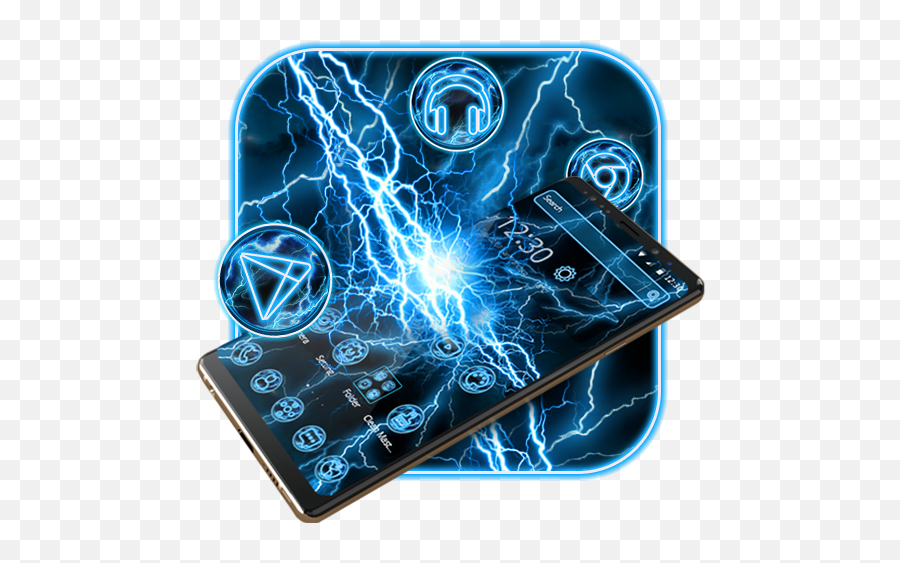 Blue Lightning Thunder Theme Apk Latest Version 112 - Smartphone Emoji,Thunderstrom Emoji